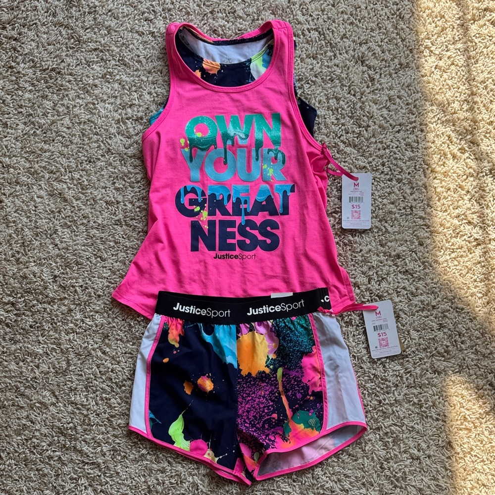 Justice Pink and Multicolor Kids Matching Set